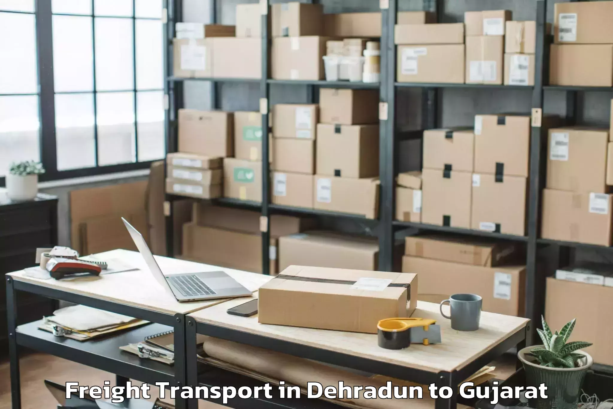 Easy Dehradun to Paliyad Freight Transport Booking